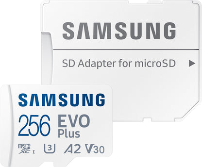 Memory Card microSDXC Samsung Evo Plus, 256Gb, Class 10 / UHS-1 U3, with Adapter MB-MC256SA/EU MB-MC256SA/EU 
