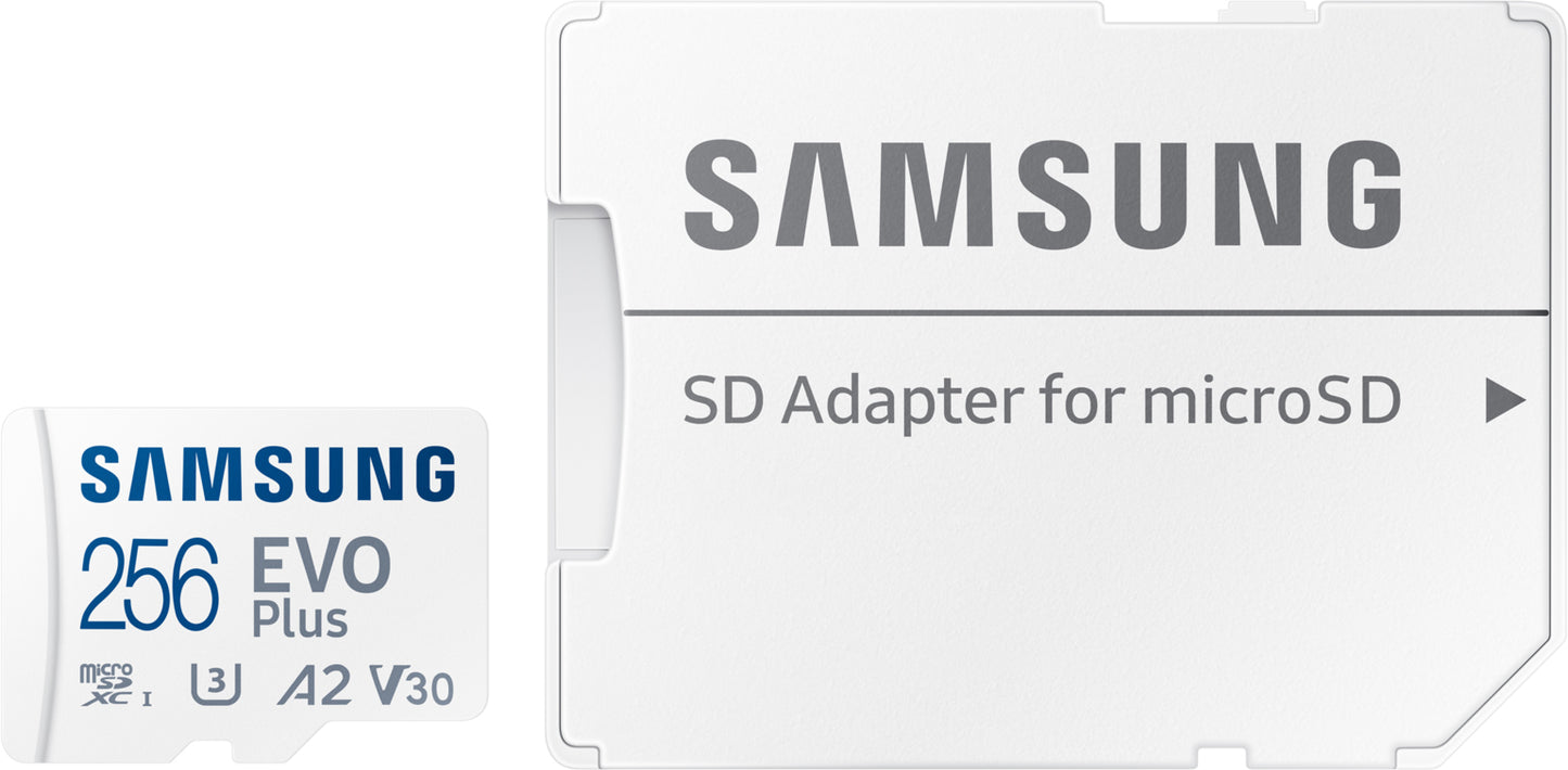 Memory Card microSDXC Samsung Evo Plus, 256Gb, Class 10 / UHS-1 U3, with Adapter MB-MC256SA/EU MB-MC256SA/EU 