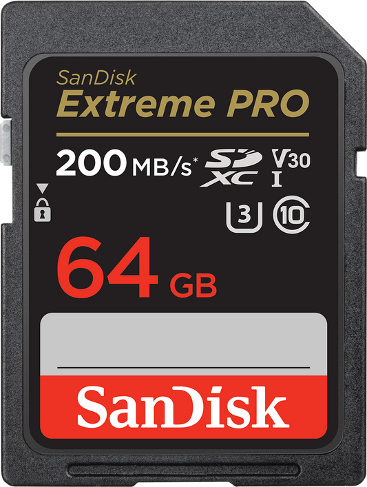 SanDisk Extreme Pro SDXC Memory Card, 64Gb, Class 10 / UHS-1 U3 SDSDXXU-064G-GN4IN