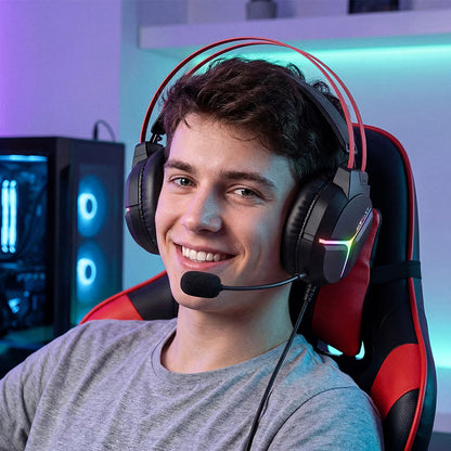 Acefast H16 3.5mm Gaming Headphones, RGB, 2m, Black