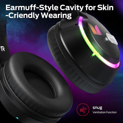 Gaming Headphones 3.5mm Monster Mission 320, RGB, 1.9m, Black
