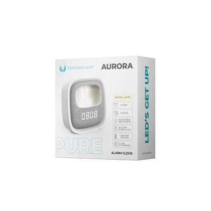 Forever Pure FNL-06 Aurora Digital Clock, White