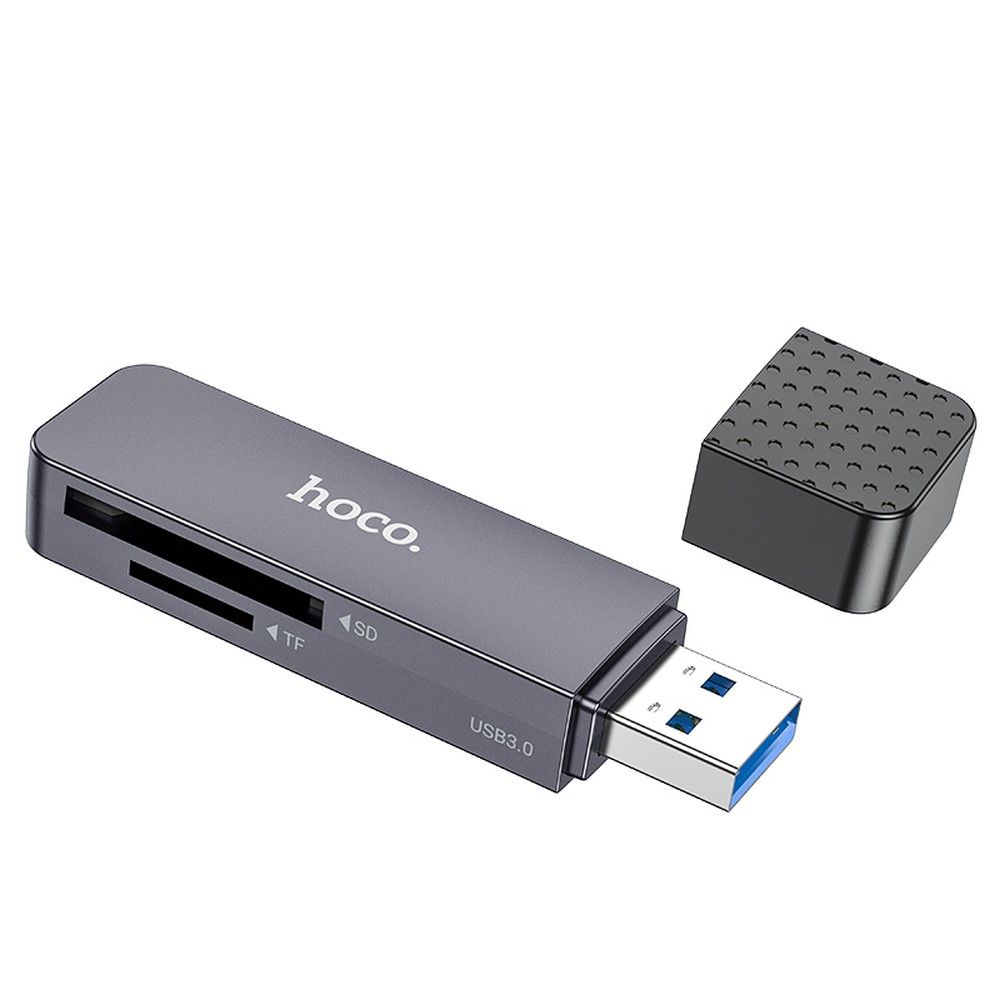 USB Card Reader HOCO HB45, SD - microSD, Gray