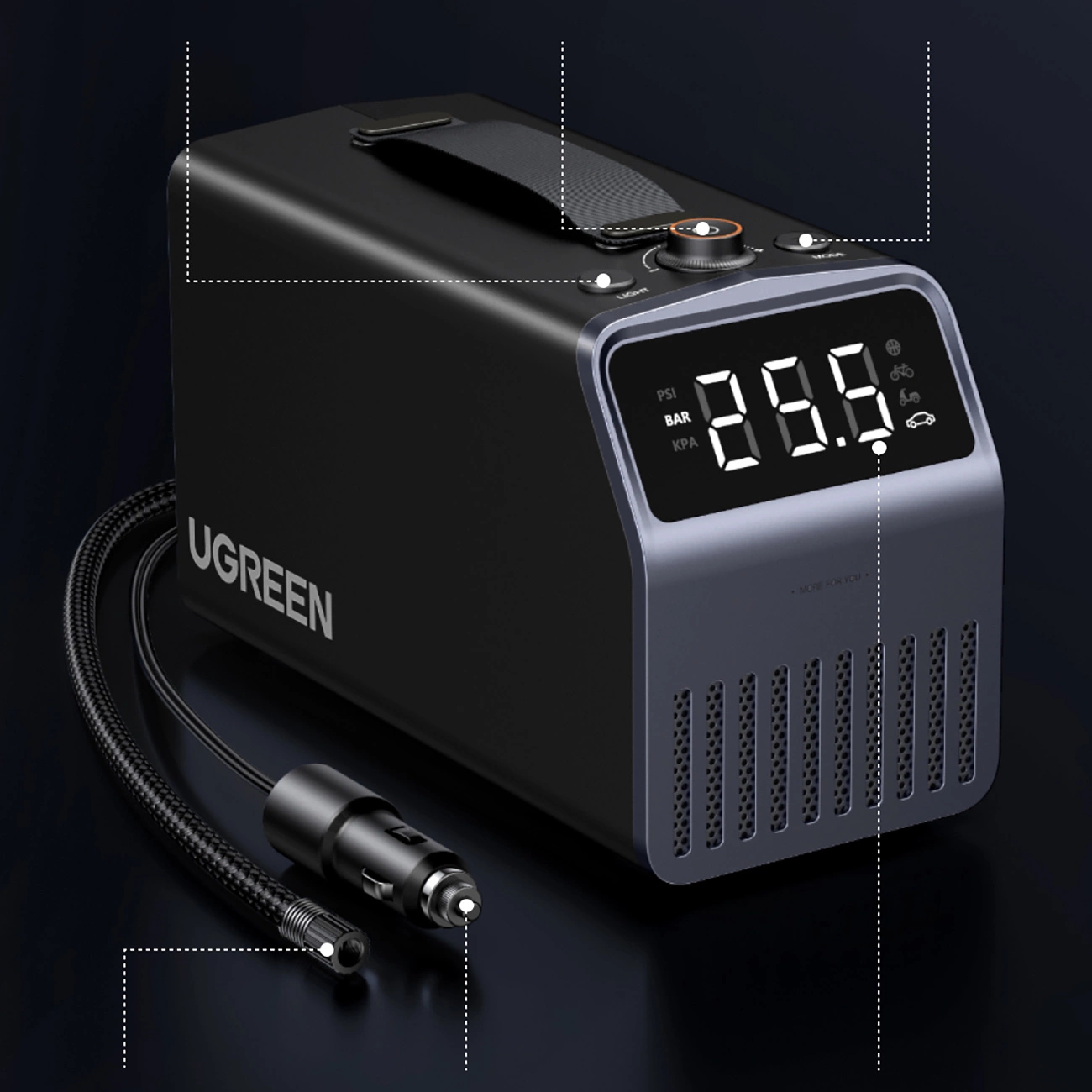 UGREEN Digital Display Car Compressor