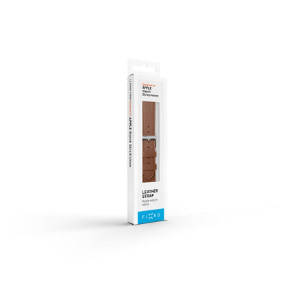 Fixed Leather Strap for Apple Watch 49mm / 46mm / 45mm / 44mm / 42mm Series, Black