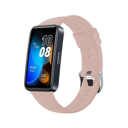 Fixed Silicone Strap for Huawei Band 10 / 9 / 8, Pink
