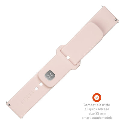 Fixed Silicone Sporty Strap for Huawei Watch / Xiaomi Watch Series, 22mm, Pink