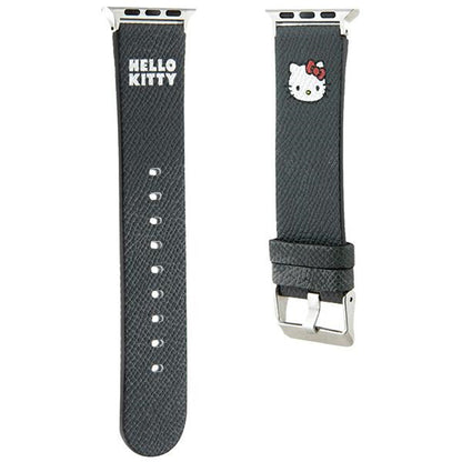 Hello Kitty Leather Kitty Head Strap for Apple Watch 42mm / 41mm / 40mm / 38mm Series, Black