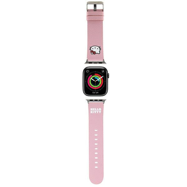 Hello Kitty Leather Kitty Head Strap for Apple Watch 42mm / 41mm / 40mm / 38mm Series, Pink