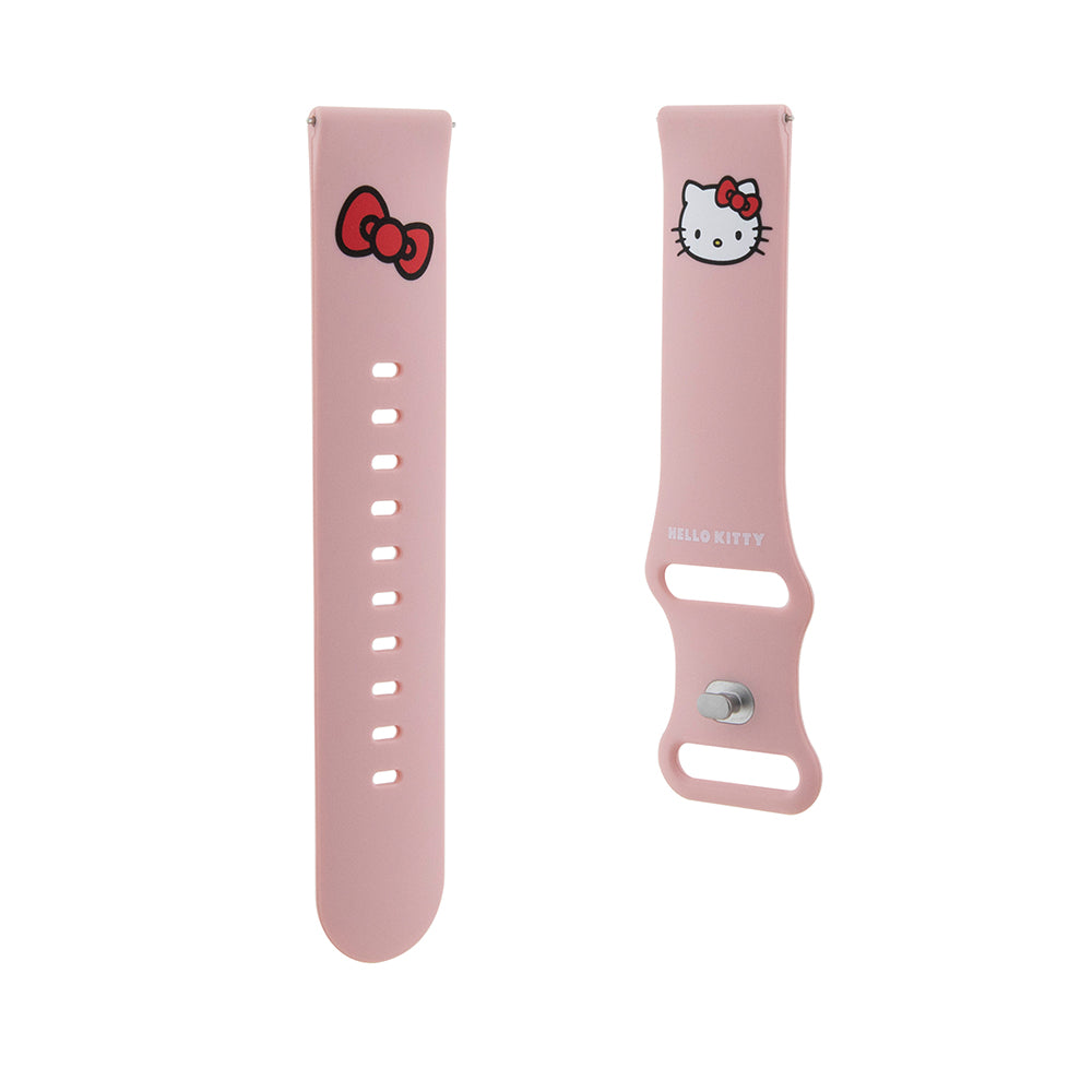 Hello Kitty Silicone Kitty Head Strap for Samsung Galaxy Watch / Huawei Watch 46mm / 45mm / 41mm Series, Pink