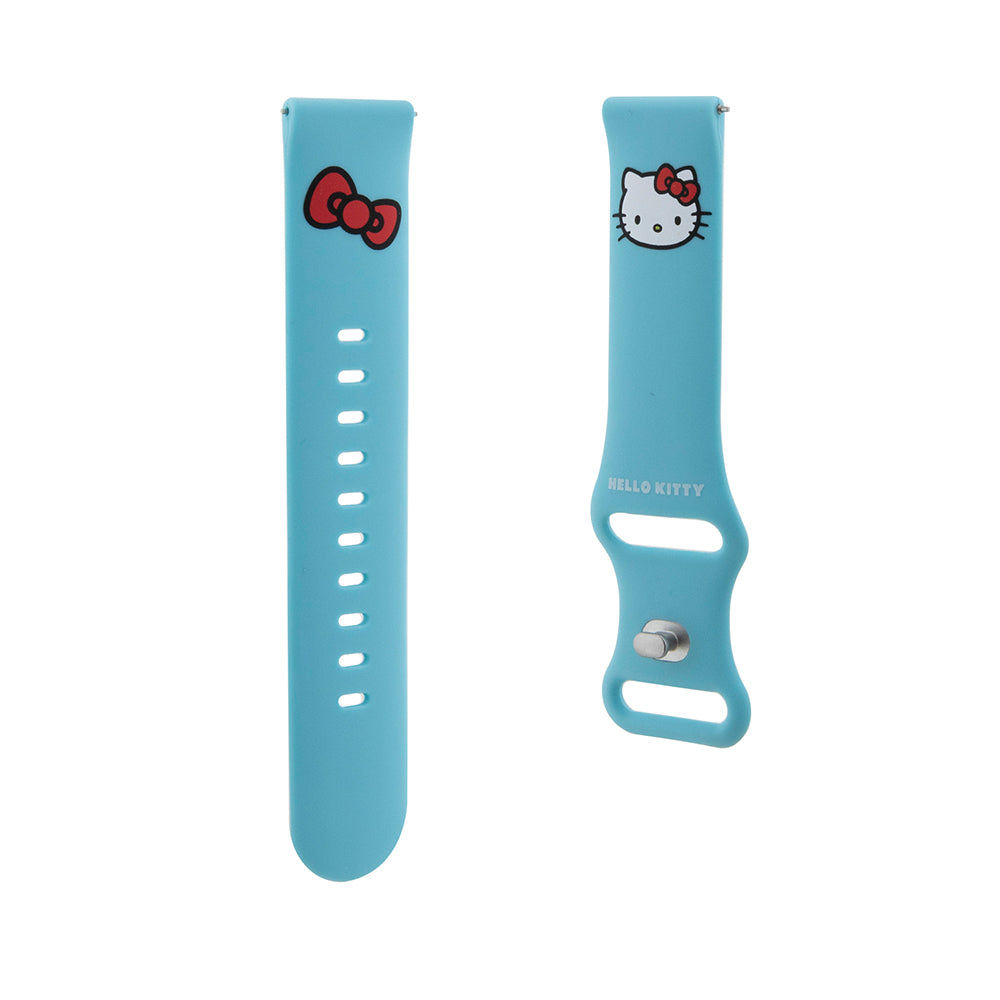 Hello Kitty Silicone Kitty Head Strap for Samsung Galaxy Watch / Huawei Watch Series, Blue
