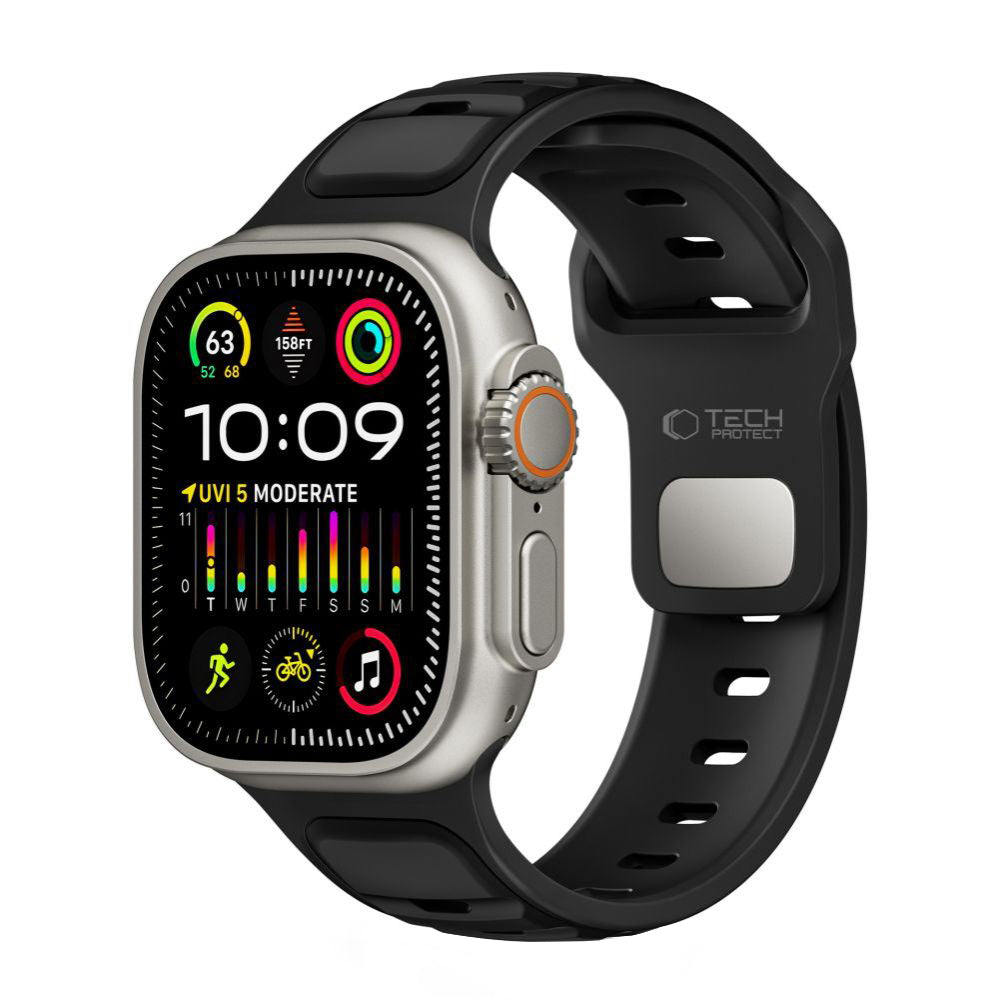 Tech-Protect Iconband Line Strap for Apple Watch 49mm / 46mm / 45mm / 44mm Series, Black
