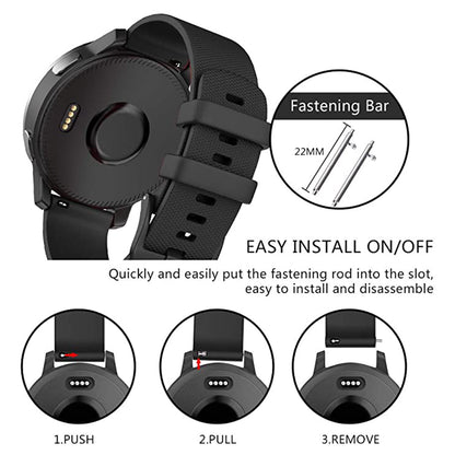 Techsuit W006 Strap for Samsung Galaxy Watch / Huawei Watch Series, 22mm, Black