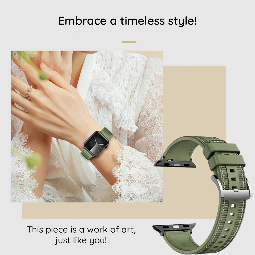 Techsuit W051 Strap for Apple Watch 49mm / 46mm / 45mm / 44mm / 42mm Series, Green