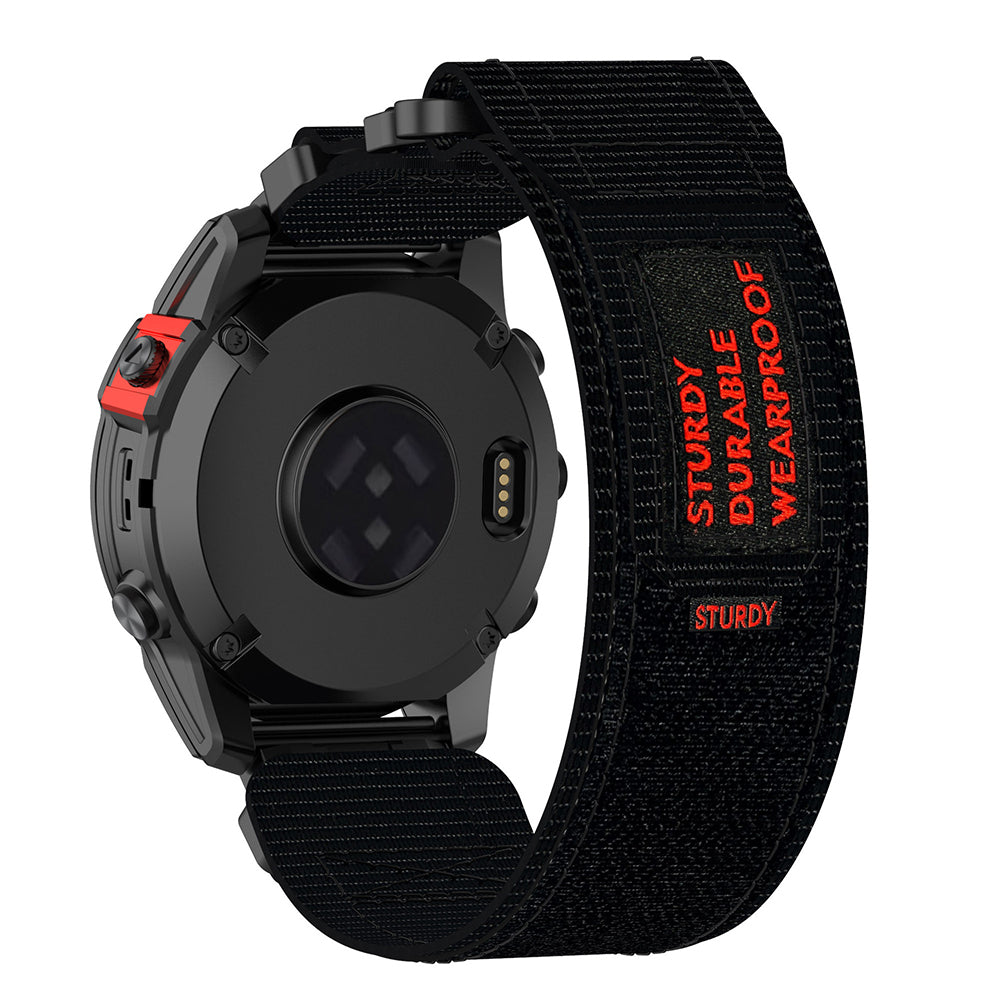 Techsuit W057 Strap for Garmin Watch Fenix / Forerunner Series, 22mm, Black
