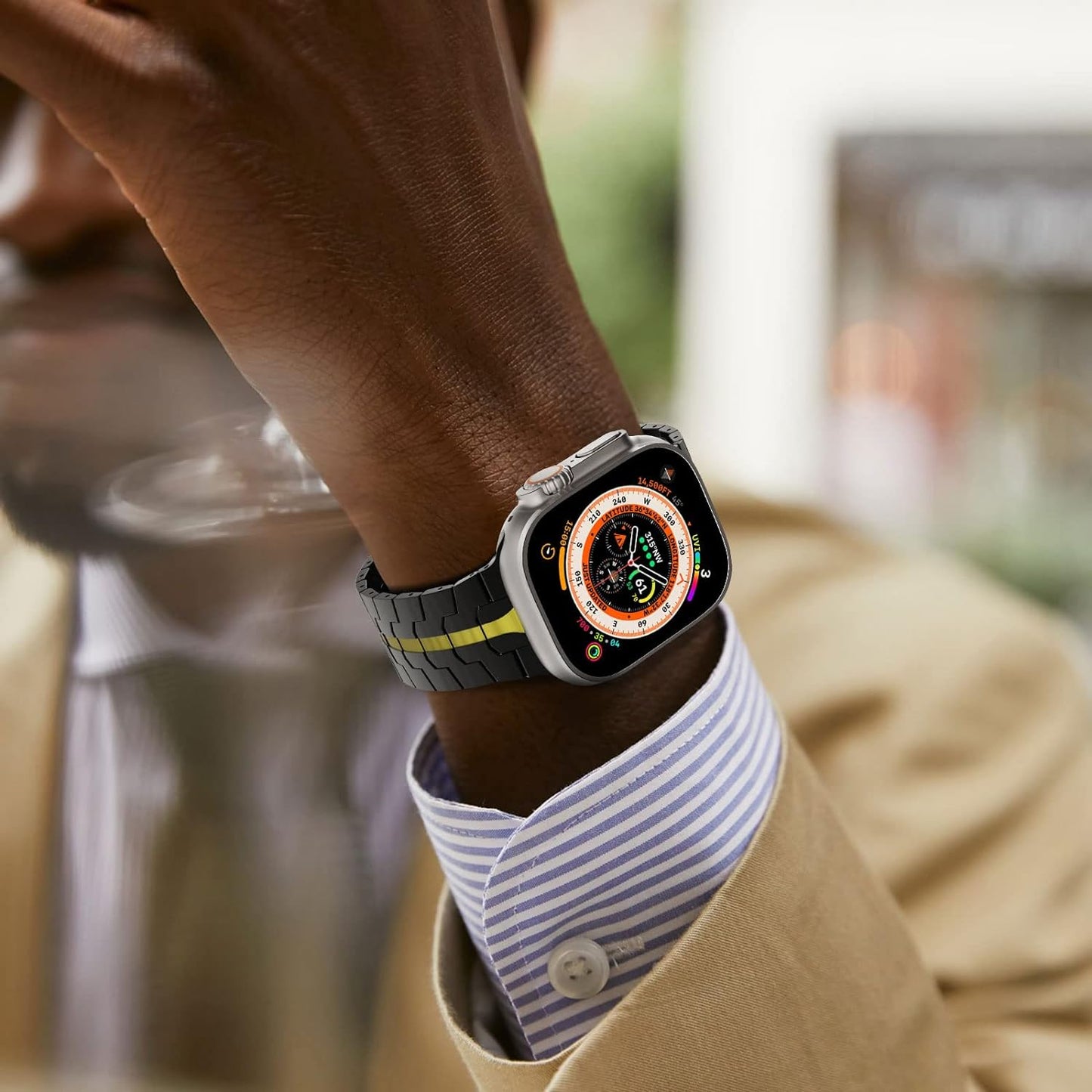 Techsuit W063 Strap for Apple Watch 49mm / 46mm / 45mm / 44mm / 42mm Series, Orange