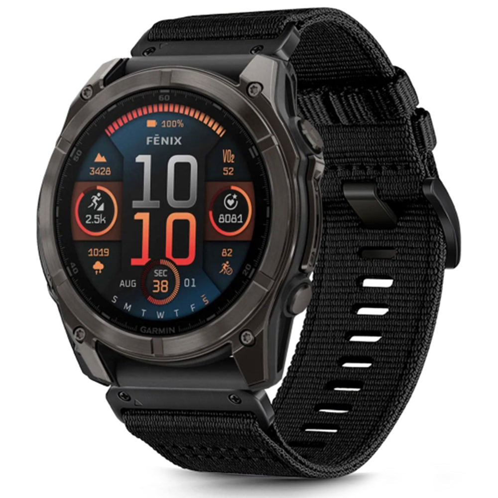 Techsuit W070 Strap for Garmin Watch Fenix / Forerunner / Approach Series, 22mm, Black