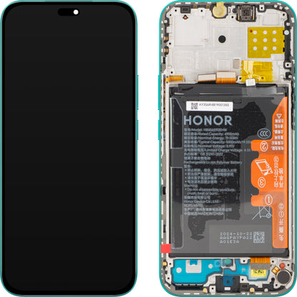 Honor X8c Display with Touchscreen, Frame and Battery, Green (Marrs Green), Service Pack 0235AMXQ