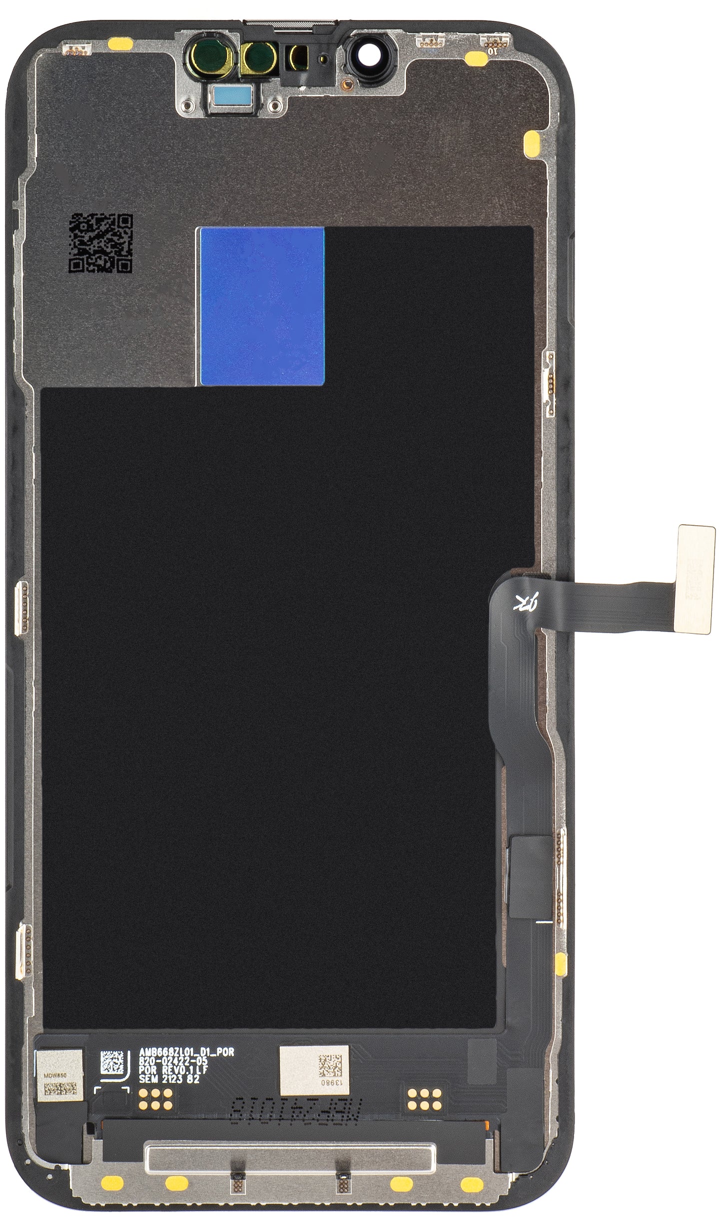JK Touchscreen Display for Apple iPhone 13 Pro, with Frame, LCD In-Cell IC Movable Version, Black