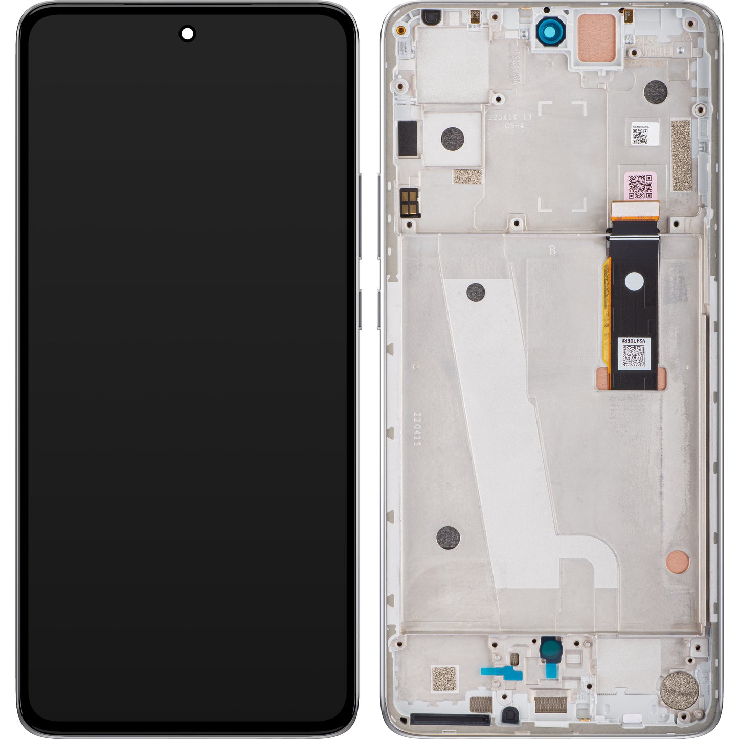 Touchscreen Display Motorola Edge 30, with Frame, Silver, Service Pack 5D68C20586