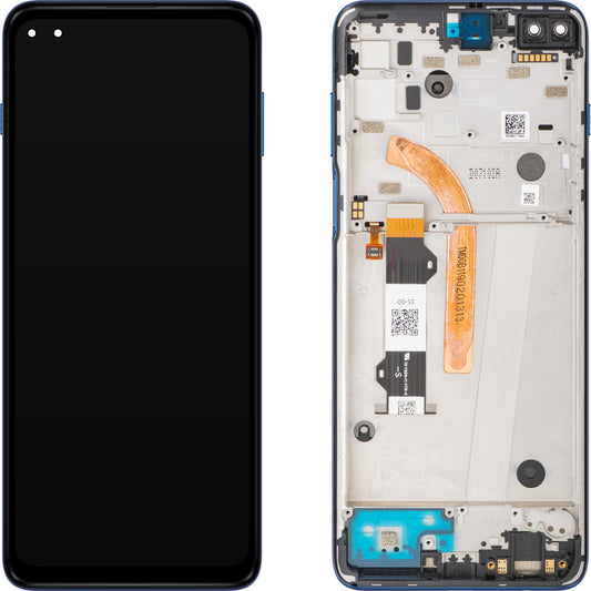 Motorola Moto G 5G Plus Touchscreen Display, with Frame, Azury Blue, Service Pack 5D68C17494