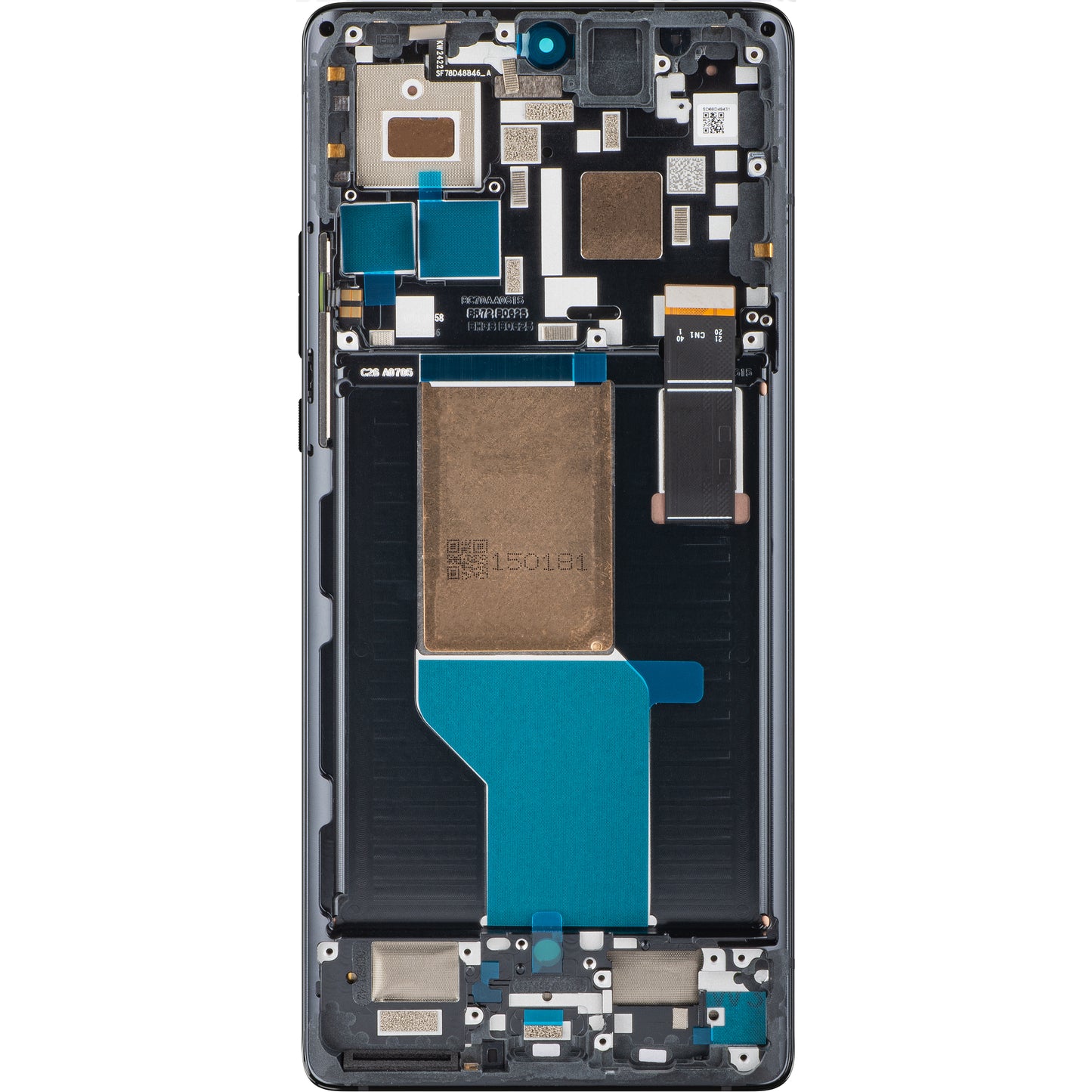 Touchscreen Display Motorola Edge 30 Ultra, with Frame, Black (Interstellar Black), Service Pack 5D68C21452