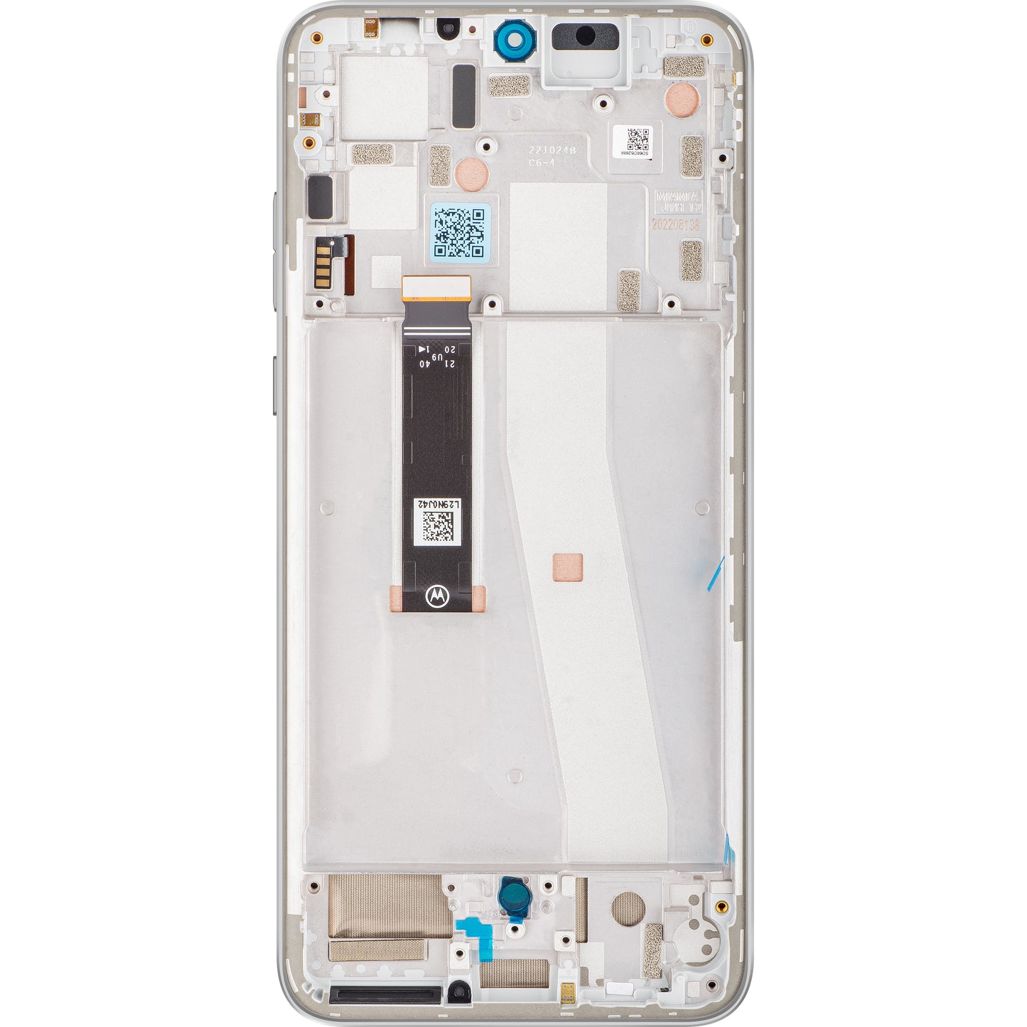 Motorola Edge 30 Neo Touchscreen Display, with Frame, Silver (Ice Palace), Service Pack 5D68C21404 