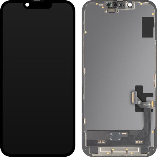 MP Touchscreen Display compatible with Apple iPhone 17e / 16e, with Frame, Soft OLED FHD 120Hz IC Movable Version, Black