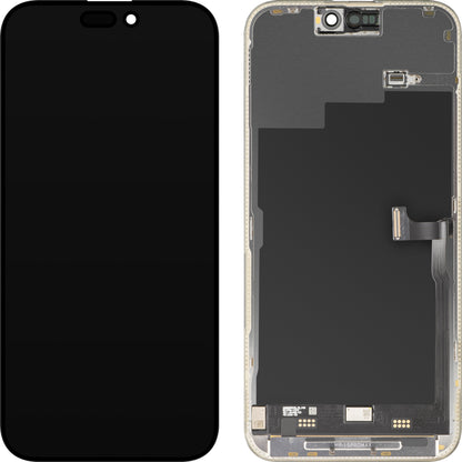 MP Touchscreen Display compatible with Apple iPhone 15 Pro Max, with Frame, Premium Soft OLED FHD 120Hz Diagnostic Version, Black