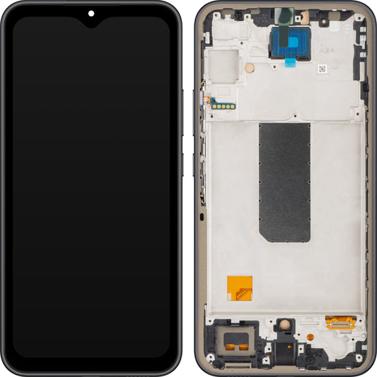 MP Touchscreen Display compatible with Samsung Galaxy A34 A346, with Frame, Black (Graphite), Refurbished
