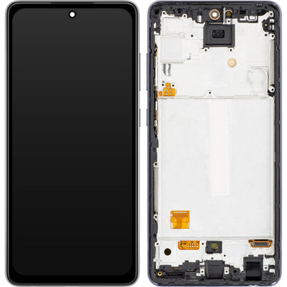 MP Touchscreen Display compatible with Samsung Galaxy A52s 5G A528 / A52 5G A526 / A52 A525, with Frame, OLED Version, Black