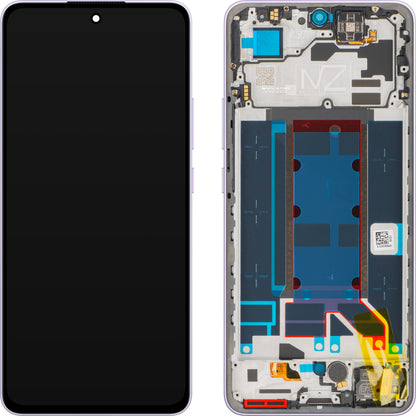 Oppo Reno13 FS 5G / Reno13 F Display with Touchscreen, with Frame, Purple (Plume Purple), Service Pack 621029000450