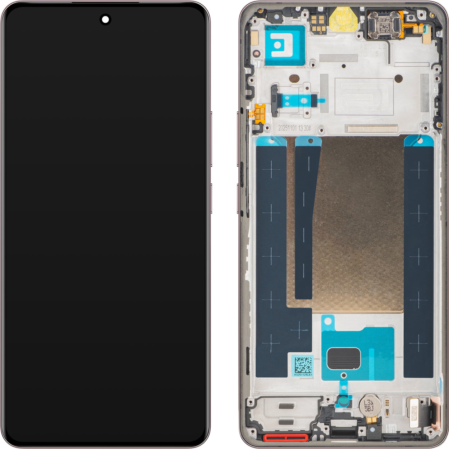 Realme 16 Pro+ Display with Touchscreen, with Frame, Pink (Camellia Pink), Service Pack 621029000808