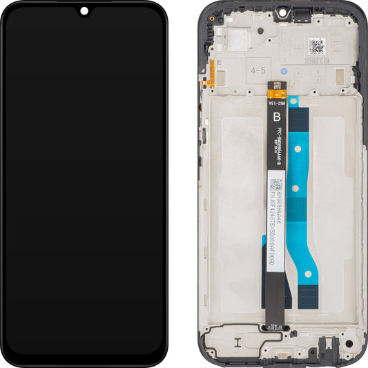 Xiaomi Poco C85 4G / Redmi 15C 4G Display with Touchscreen, with Frame, European Version, Black, Service Pack 560002P15AE00