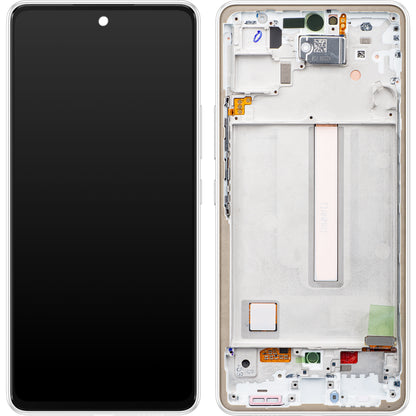 Touchscreen Display Samsung Galaxy A53 5G A536, with Frame, White, Service Pack GH82-28024B