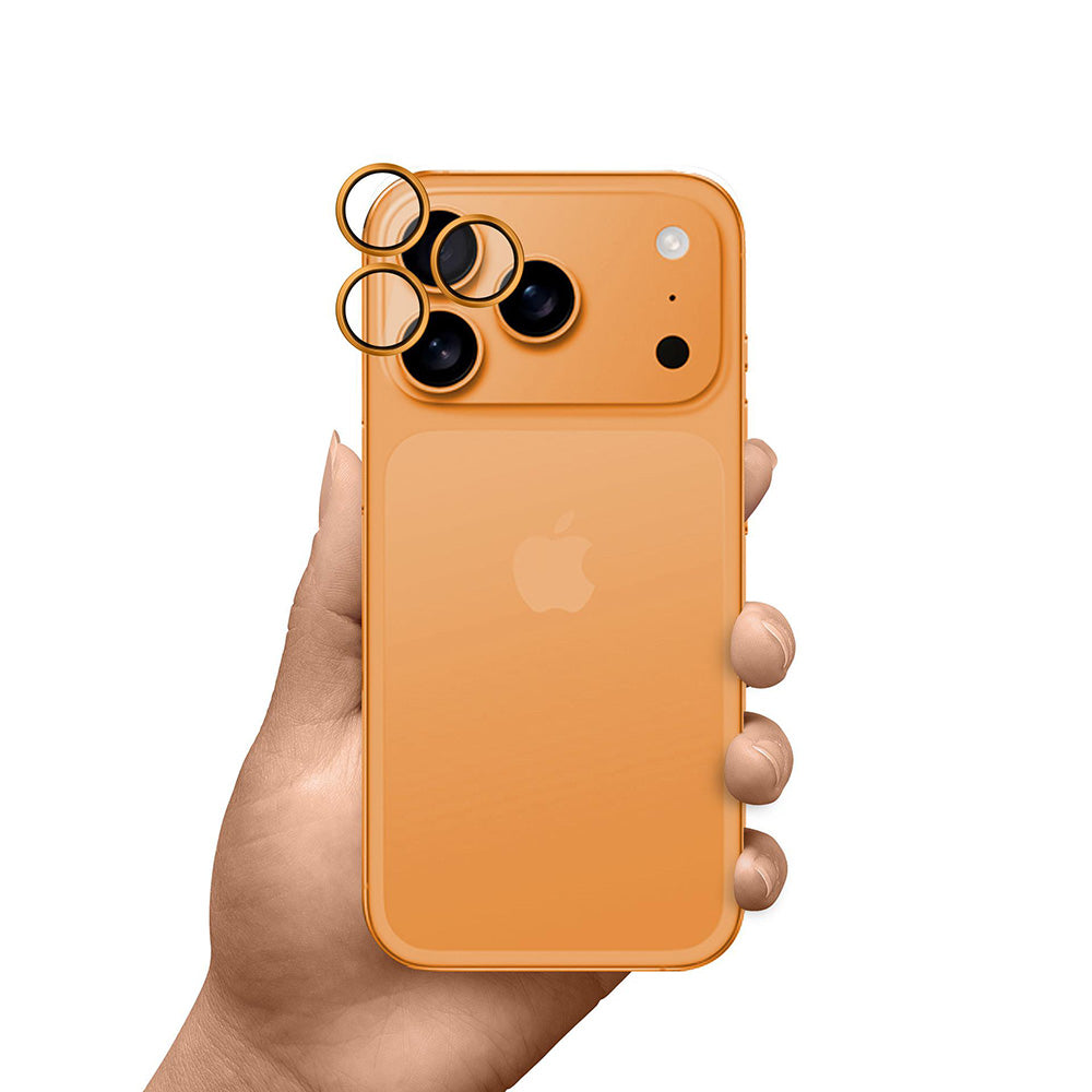 3MK Hardy Protection Pro Rear Camera Protective Film for Apple iPhone 17 Pro Max / 17 Pro, Tempered Glass, Orange