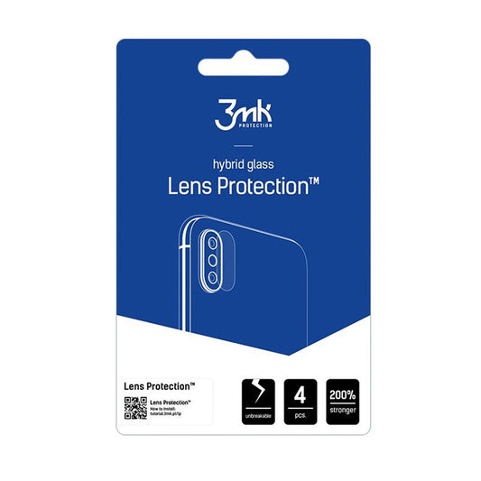 3MK Protection Rear Camera Protective Film for Fairphone 6, Tempered Glass, Set of 4 Pieces, Transparent