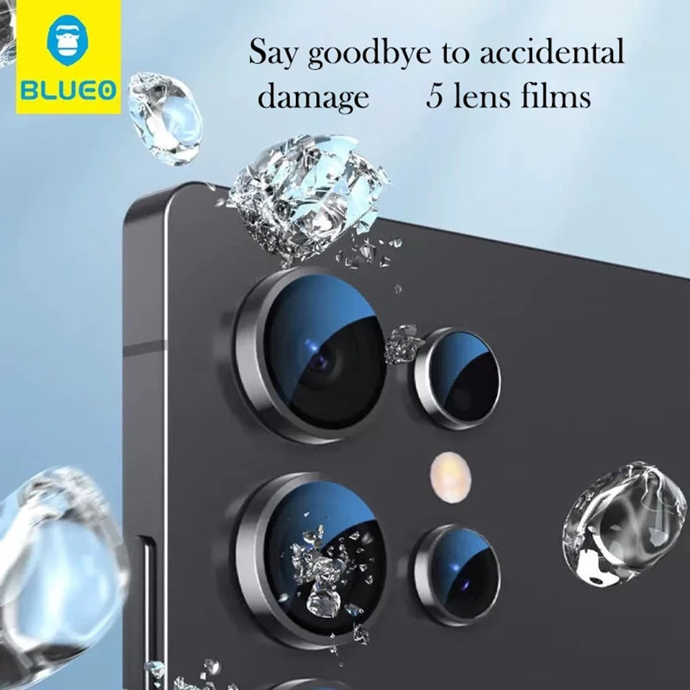 Blueo Rear Camera Protective Film for Samsung Galaxy Z Fold8 Ultra F971 / Z Fold7 F966, Tempered Glass, Black