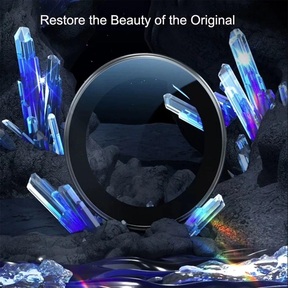Blueo Sapphire Crystal Rear Camera Protective Film for Apple iPhone 16 Pro Max / 16 Pro, Tempered Glass, Black