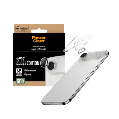 Back Camera Protection Film PanzerGlass Hoops for Apple iPhone 17 Air, Tempered Glass, Transparent