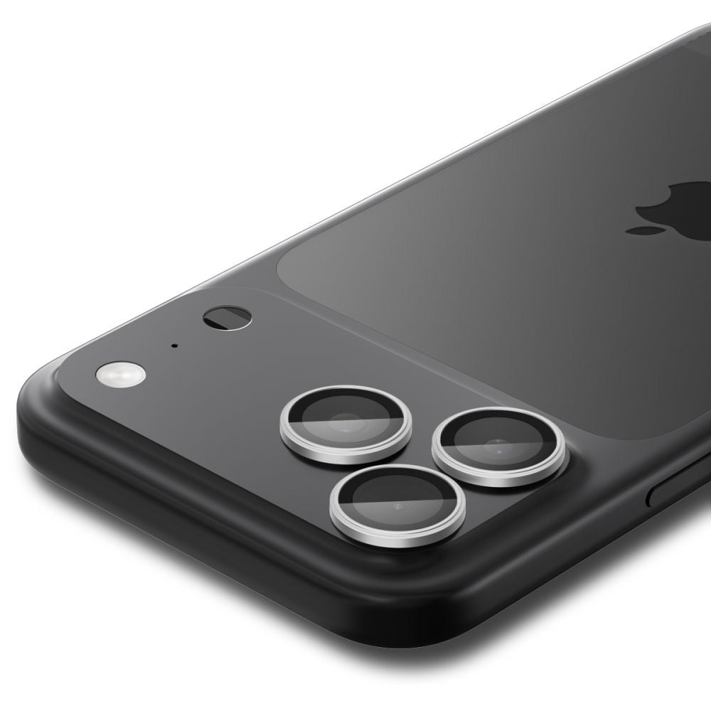 Spigen GlastR EZ FIT Optik Pro Rear Camera Protector for Apple iPhone 17 Pro Max / 17 Pro, Tempered Glass, Set of 2 pieces, Silver