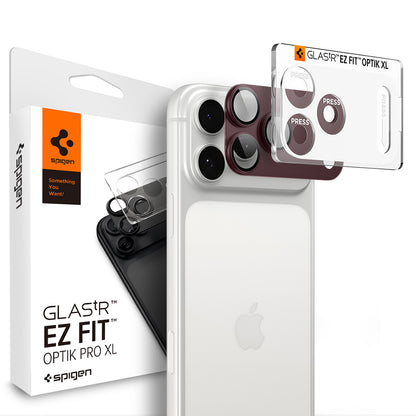 Spigen GlastR EZ FIT Optik Pro XL Rear Camera Protective Film for Apple iPhone 18 Pro Max, Tempered Glass, Burgundy AGL12040