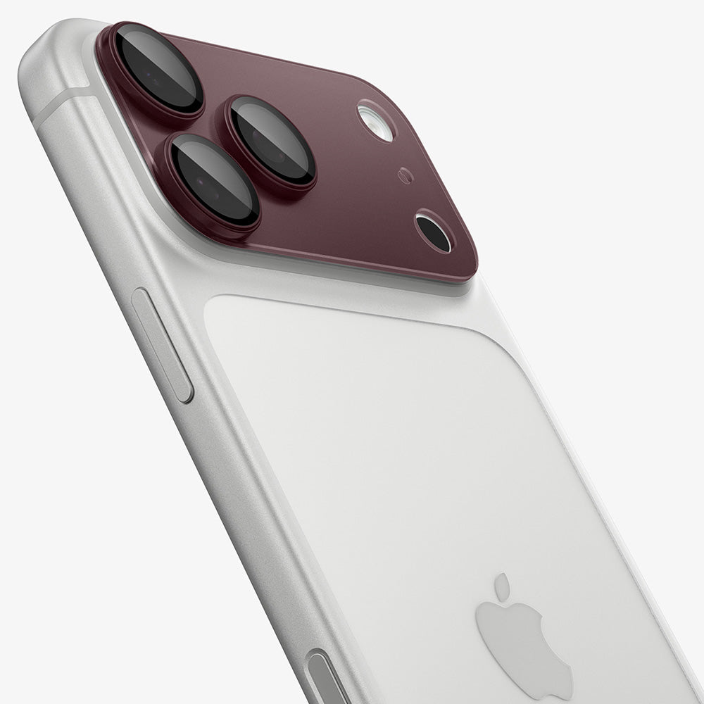 Spigen GlastR EZ FIT Optik Pro XL Rear Camera Protective Film for Apple iPhone 18 Pro Max, Tempered Glass, Burgundy AGL12040