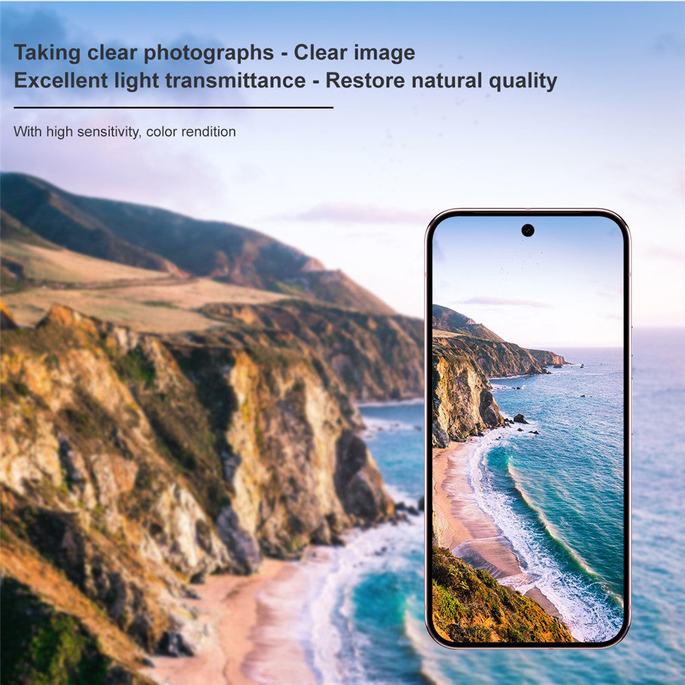 Techsuit Rear Camera Protection Film for Google Pixel 10a, Tempered Glass, Black