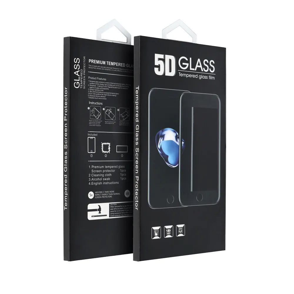 OEM Screen Protector Film for Motorola Moto G04s / E14 / G24 Power / G04 / G24, Tempered Glass, Full Glue, 5D, Black
