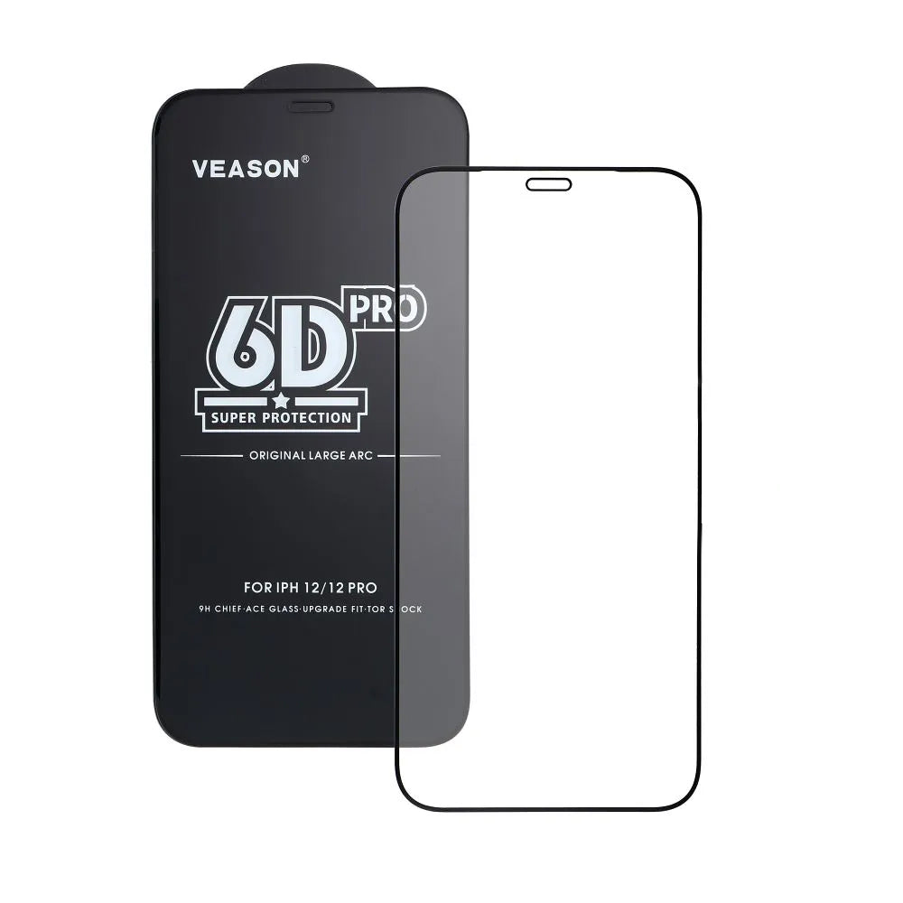 Veason PRO Screen Protector for Apple iPhone 17 Air, Tempered Glass, Full Glue, 6D, Black