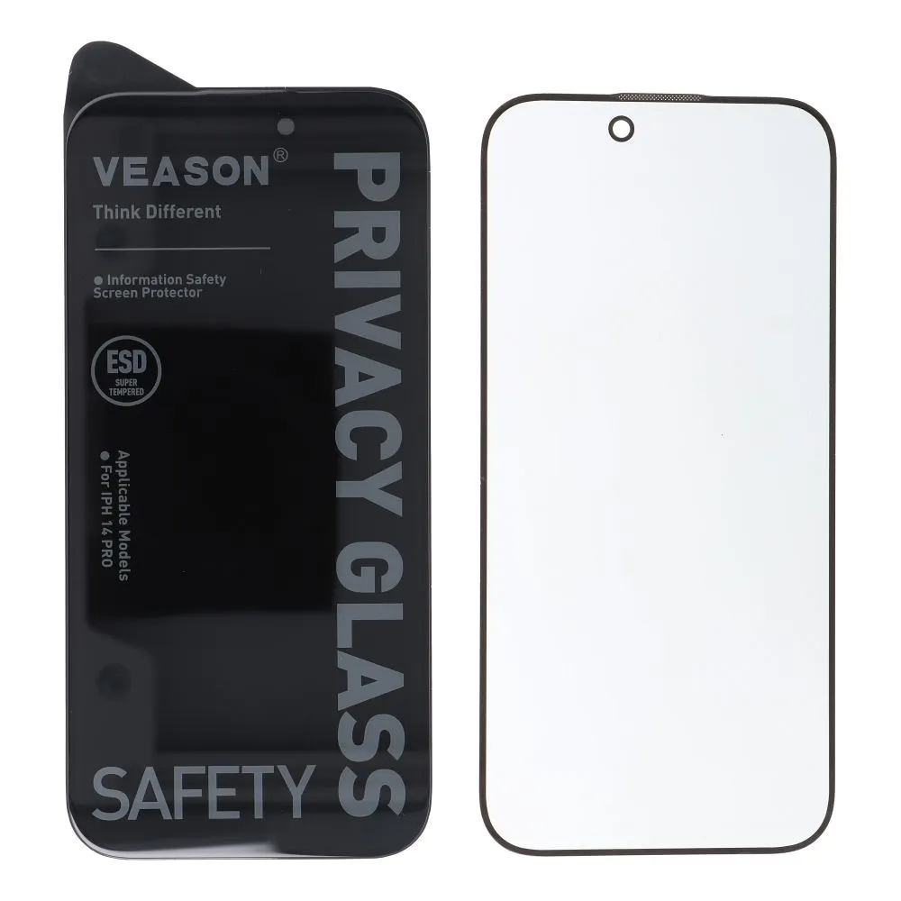 Veason Privacy Screen Protector for Apple iPhone 17, Tempered Glass, Full Glue, 6D