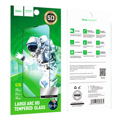 HOCO G16 Screen Protector for Apple iPhone XS / X, Tempered Glass, Full Glue, 5D, Black