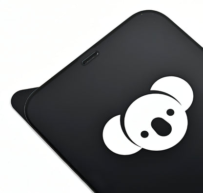 Bear HD Screen Protector Film for Apple iPhone 17e / 16e / 14 / 13 Pro, Tempered Glass, Full Glue, Black