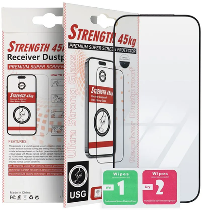 OEM Ultra Strong 45KG Screen Protector for Apple iPhone 11 Pro, Tempered Glass, Full Glue, 2.5D, Black